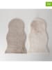 Boltze 2er-Set: Dekofelle "Liz" in Beige/ Hellbraun - (L)102 x (B)65 cm