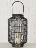 Boltze LED-Windlicht "Calista" in Schwarz - (H)42 cm