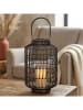 Boltze LED-Windlicht "Calista" in Schwarz - (H)42 cm