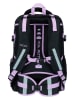 neoxx Schulrucksack "Active" in Schwarz/ Rosa - (B)31 x (H)45,5 x (T)24 cm