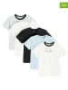COOL CLUB 5-delige set: shirts zwart/crème/lichtblauw