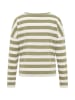 ELBSAND Longsleeve "Milia" in Oliv/ Weiß