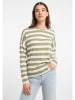 ELBSAND Longsleeve "Milia" in Oliv/ Weiß