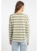 ELBSAND Longsleeve "Milia" in Oliv/ Weiß