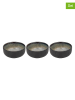 Ladelle 3er-Set: Dipschalen "Fusion" in Schwarz/ Braun - (H)4,5 x Ø 10 cm