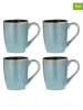 Ladelle 4-delige set: koffiekoppen "Fusion" lichtblauw - (H)8,5 x Ø 10,5 cm