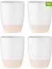 Ladelle 4er-Set: Kaffeebecher "Host" in Weiß - (H)10 x Ø 8 cm