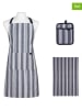 Ladelle 3tlg. Küchentextilien-Set "Eco Stripe" in Dunkelblau