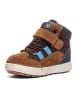 Primigi Leder-Boots in Hellbraun/ Blau