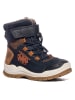 Primigi Leder-Boots in Dunkelblau/ Hellbraun
