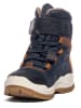 Primigi Leder-Boots in Dunkelblau/ Hellbraun
