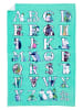 Moomin Ręcznik kąpielowy "Alphabets" w kolorze turkusowym - 150 x 95 cm
