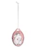Moomin Zawieszka dekoracyjna "Love" w kolorze jasnoróżowym - dł. 6,7 cm