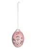 Moomin Zawieszka dekoracyjna "Love" w kolorze jasnoróżowym - dł. 6,7 cm