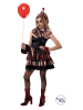 Party x People 4-delig kostuum "Clownette" zwart/rood