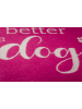 David Fussenegger Koc "Life Is Better With A Dog" w kolorze różowo-białym dla zwierząt