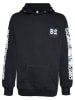 Blue Effect Hoodie in Schwarz
