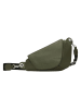 Liebeskind Berlin Leder-Umhängetasche "Oval" in Khaki - (B)33 x (H)21 x (T)2 cm