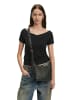 Liebeskind Berlin Leder-Umhängetasche "Demi" in Schwarz - (B)20 x (H)19 x (T)10 cm