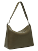 Liebeskind Berlin Leder-Schultertasche "Abigail" in Khaki - (B)32 x (H)24 x (T)13 cm