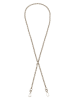 Liebeskind Berlin Pasek w kolorze srebrnym do torebki - dł. 110 cm