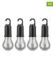 DAM 4-delige set: ledbuitenlampen "T01" warmwit - (H)19 x Ø 6 cm