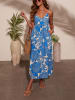 Milan Kiss Jurk beige/blauw