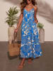 Milan Kiss Jurk beige/blauw