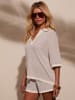Milan Kiss Pullover in Creme/ Taupe