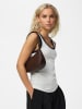 Pieces Schultertasche "Luana" in Braun - (B)25 x (H)13 x (T)6,5 cm
