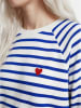 Pieces Sweatshirt "Greta" wit/blauw