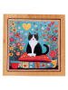 Villa d´Este 6er-Set: Untersetzer "Cats" Beige/ Bunt - (L)12,8 x (B)12,8 cm
