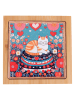Villa d´Este 6er-Set: Untersetzer "Cats" Beige/ Bunt - (L)12,8 x (B)12,8 cm