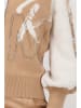 monari Vest lichtbruin/wit
