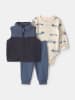 carter's 3tlg. Outfit in Blau/ Creme