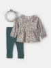carter's 3tlg. Outfit in Dunkelgrün/ Creme