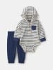 carter's 2tlg. Outfit in Dunkelblau/ Creme
