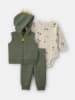 carter's 3tlg. Outfit in Khaki/ Creme