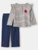carter's 2-delige outfit grijs/donkerblauw