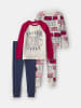 carter's 2er-Set: Pyjamas in Beige/ Rot/ Dunkelblau