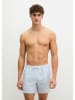 Marc O´Polo Bodywear Badeshorts in Hellblau/ Weiß
