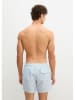 Marc O´Polo Bodywear Badeshorts in Hellblau/ Weiß