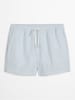 Marc O´Polo Bodywear Badeshorts in Hellblau/ Weiß