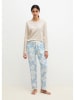 Marc O´Polo Bodywear Pyjama-Hose in Hellblau/ Weiß