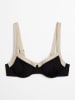 Marc O´Polo Bodywear Biustonosz bikini w kolorze czarno-beżowym