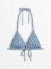 Marc O´Polo Bodywear Bikini-Oberteil in Hellblau/ Weiß