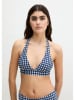 Marc O´Polo Bodywear Bikini-Oberteil in Dunkelblau/ Weiß