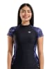 Arena Badeshirt in Schwarz/ Lila