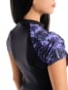 Arena Badeshirt in Schwarz/ Lila