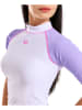 Arena Badeshirt in Weiß/ Lila